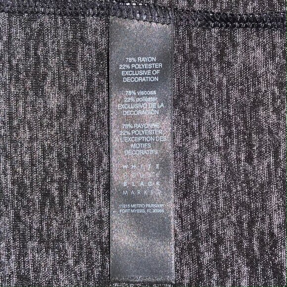 White House Black Market Dolman Jetsetter Tee women XXS Black Charcoal V Neck - Picture 6 of 8